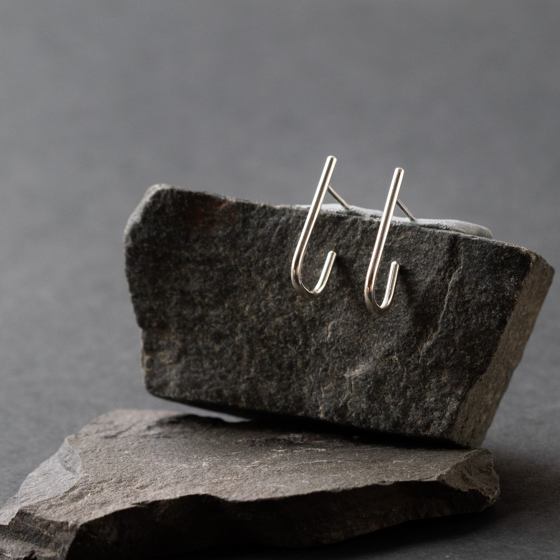 J Stud Earrings