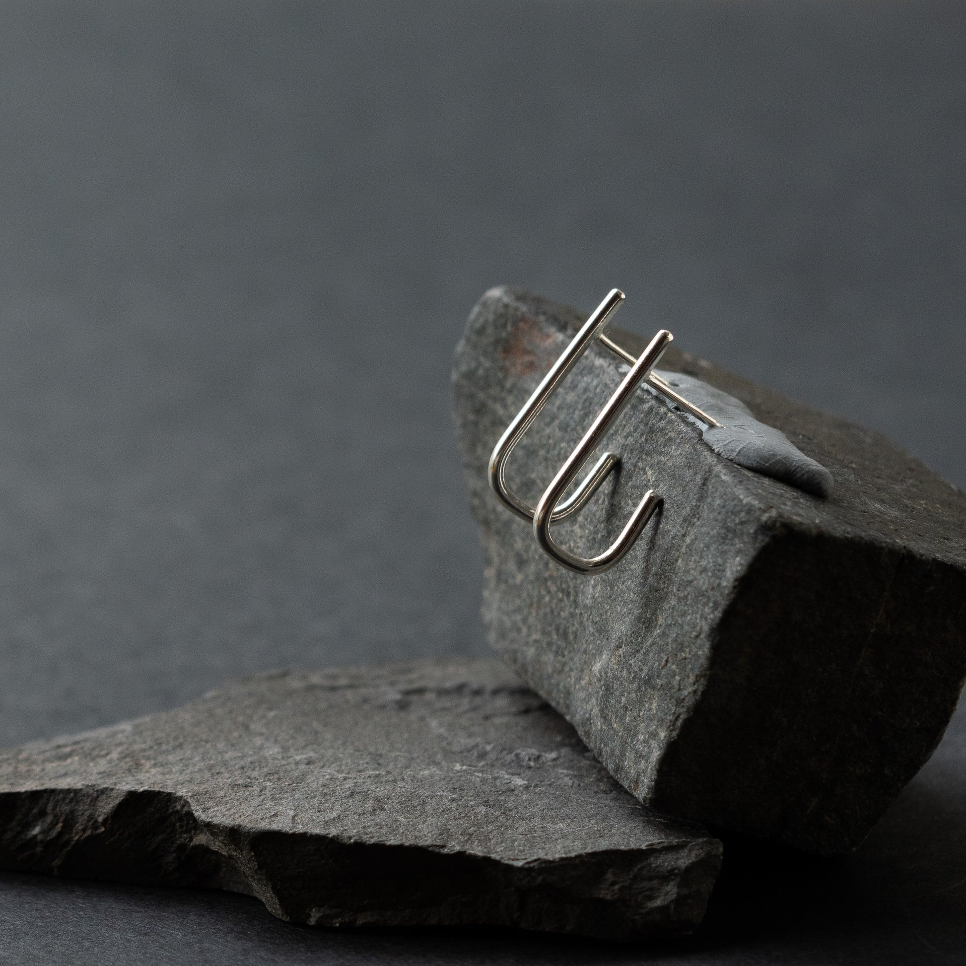 J Stud Earrings