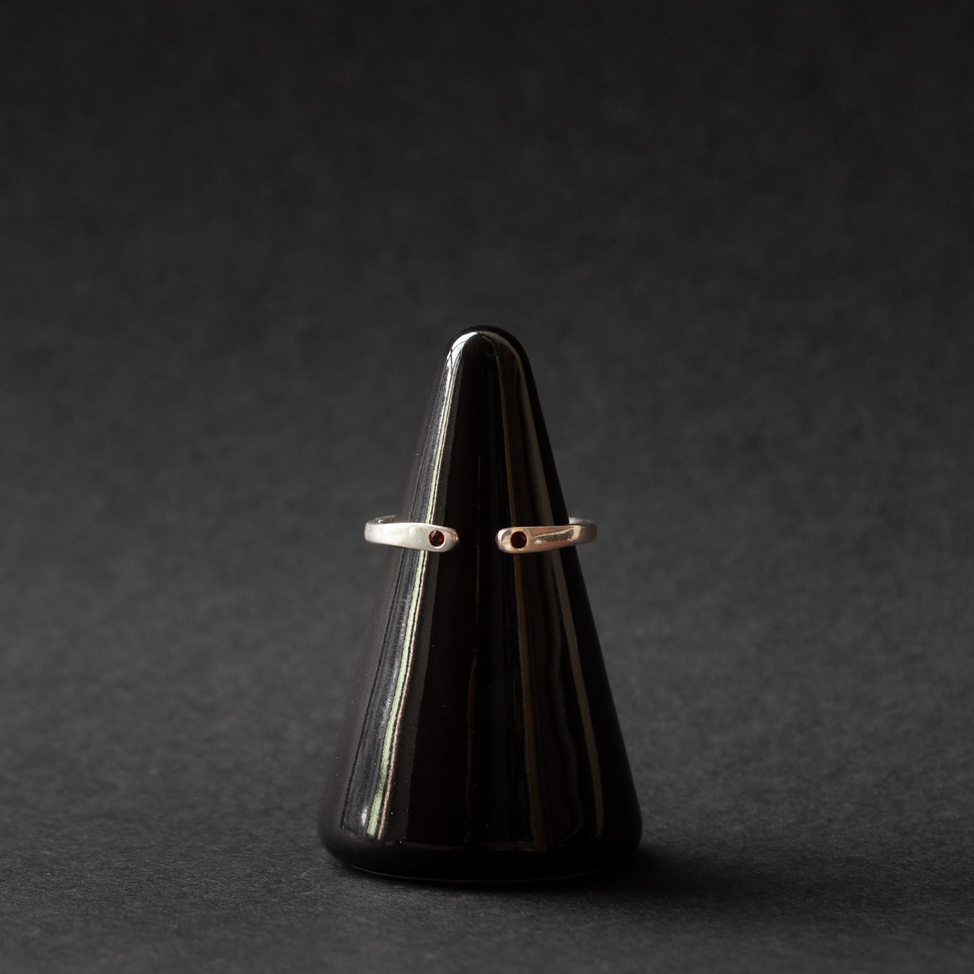 Double Garnet Open Ring | US sizes 6 to 8