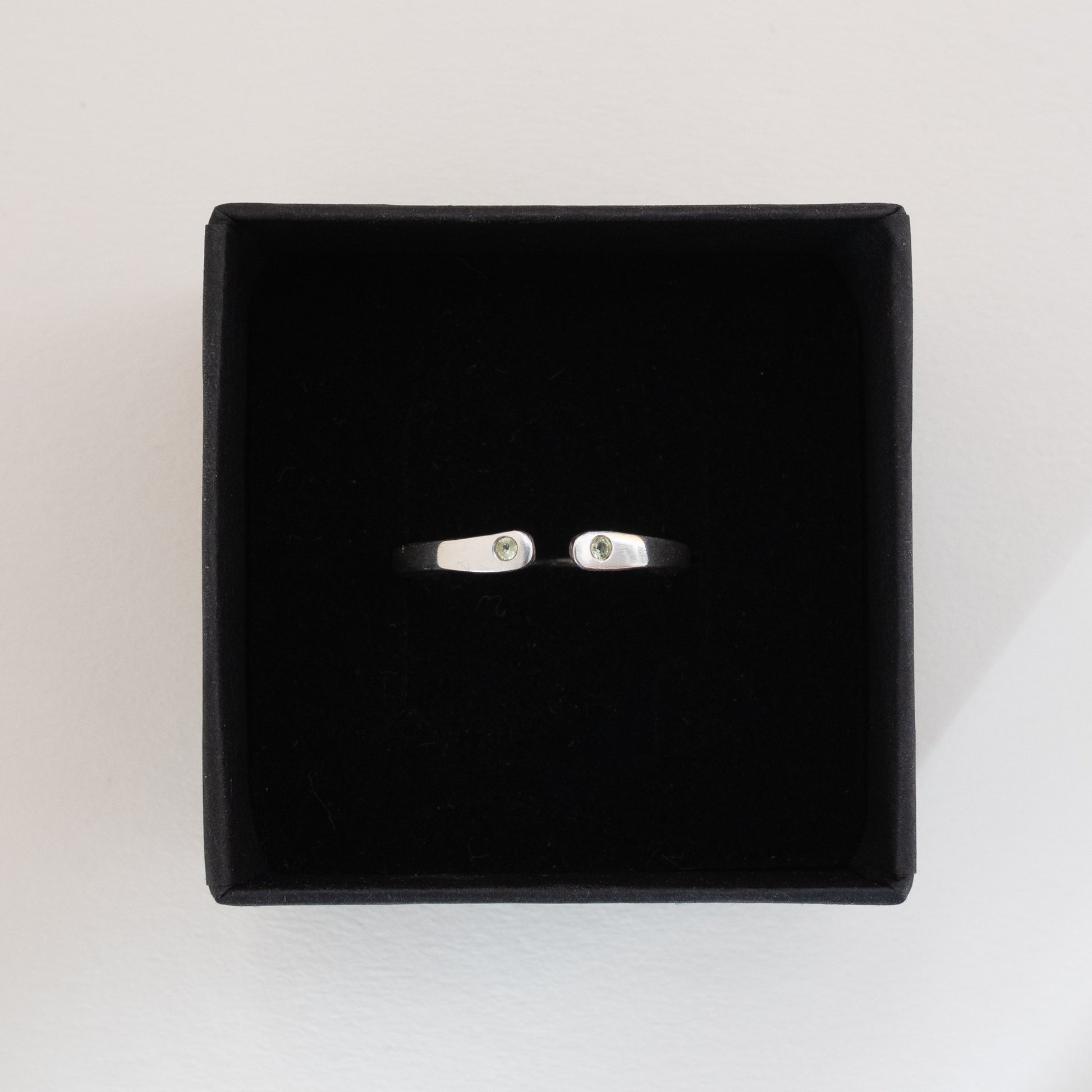 Double Peridot Open Ring | US sizes 6 to 8