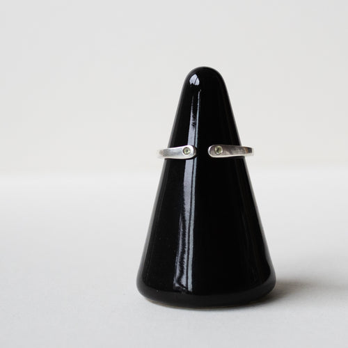 Double Peridot Open Ring | US sizes 6 to 8