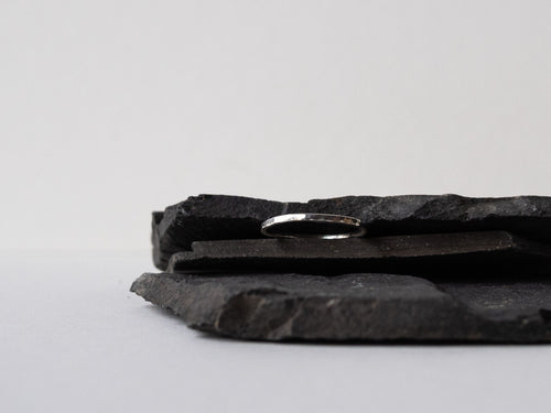 Fine Stackable Hammered Ring | Size 7.5 US