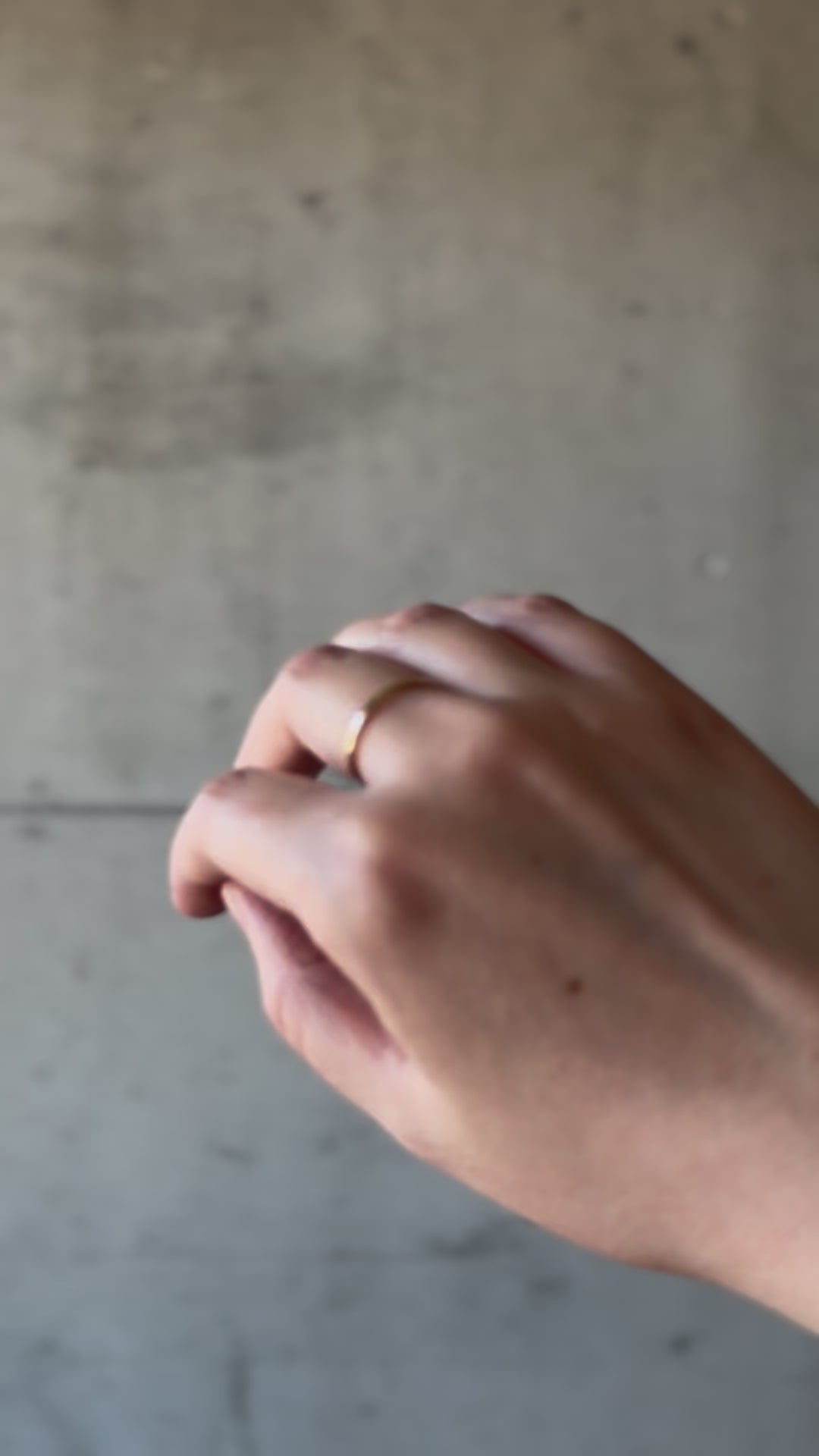 Hammered 10K Yellow Gold Stackable Ring