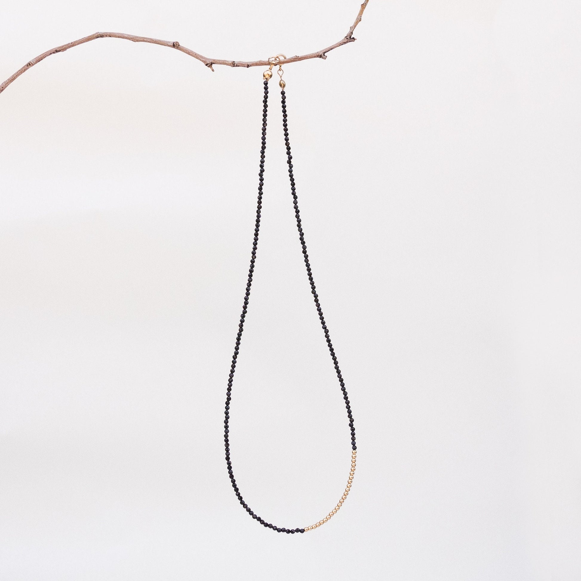 Two Tone Spinel and 14K Gold Filled Necklace