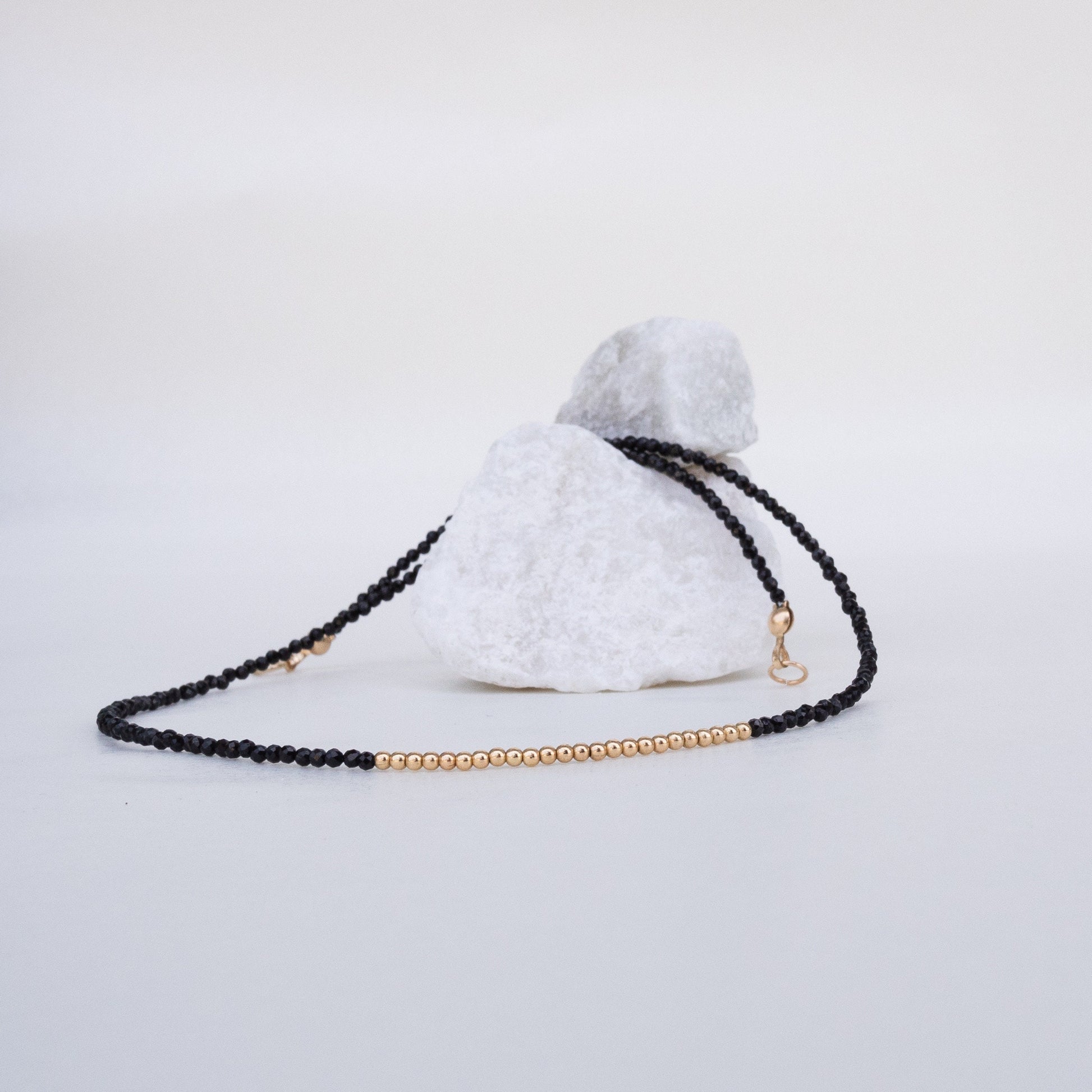 Two Tone Spinel and 14K Gold Filled Necklace