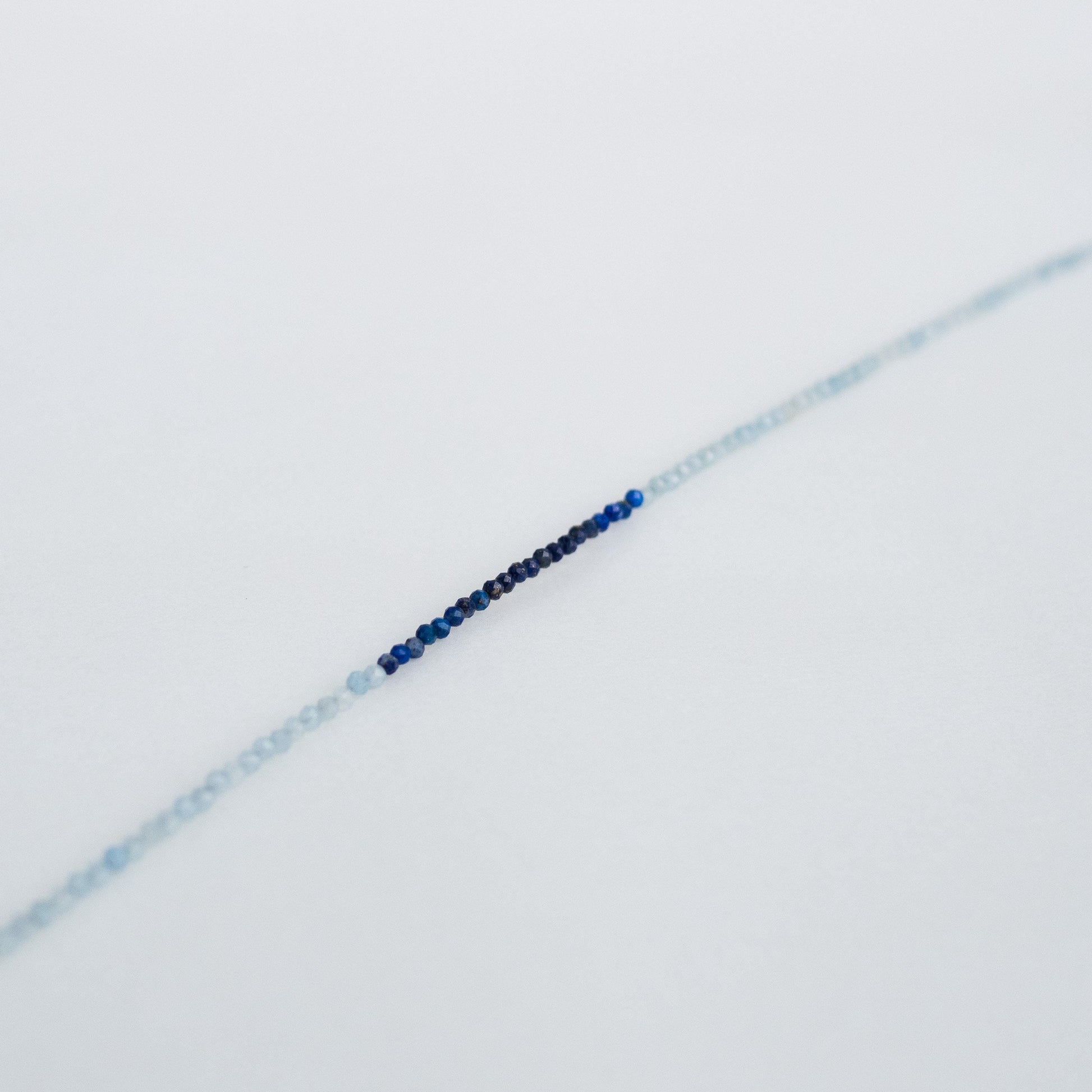 Two Tone Aquamarine and Lapis Lazuli Necklace